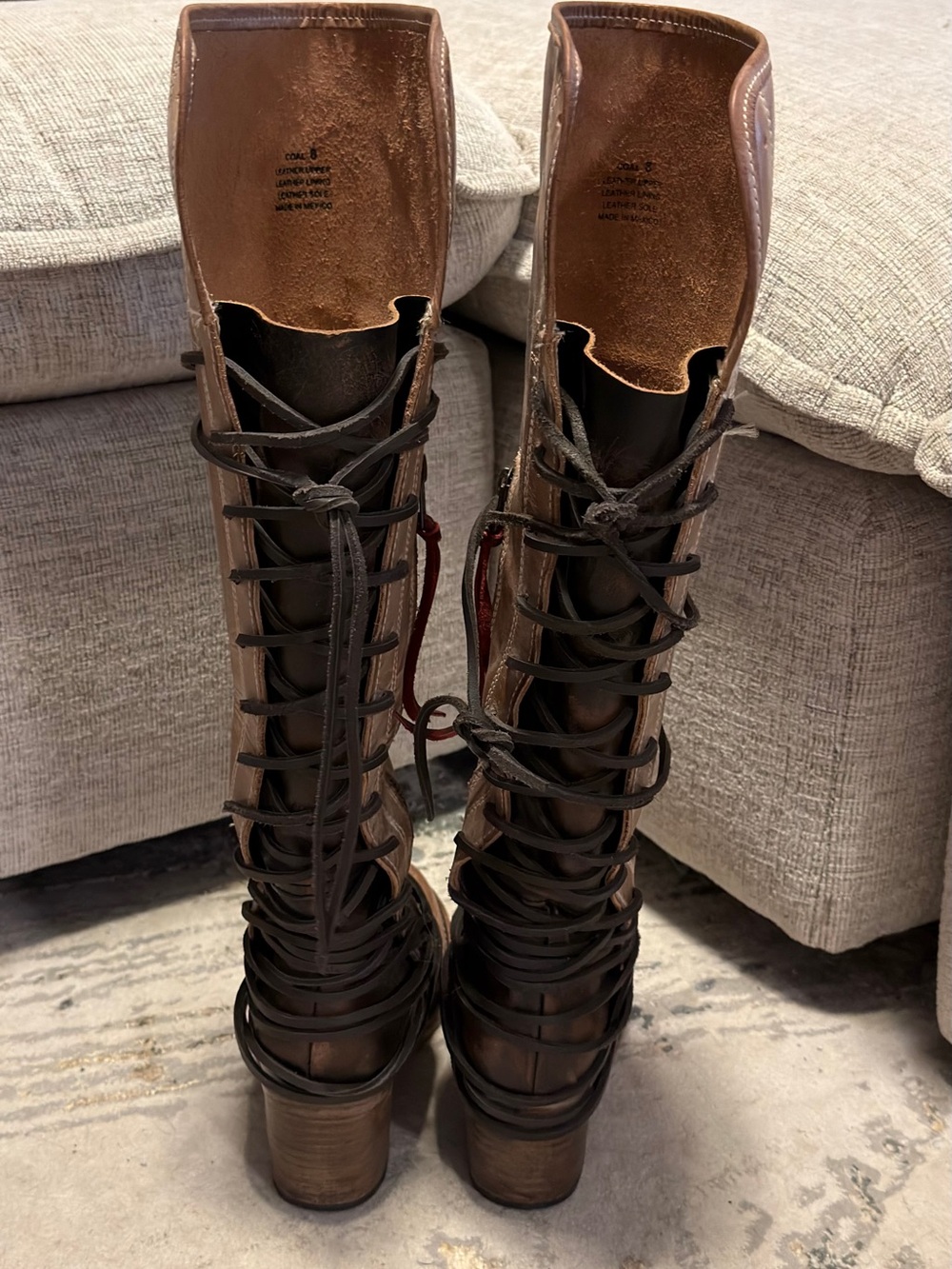 Freebird by Steven Brown Lace-Up Tall Leather Boots - Picture 7 of 11